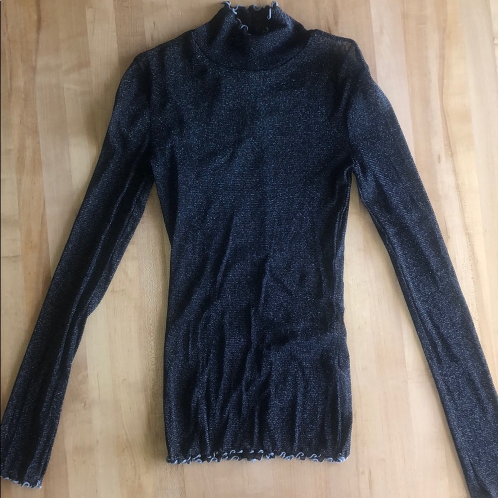 Intimately free turtleneck Metallic Sheer
